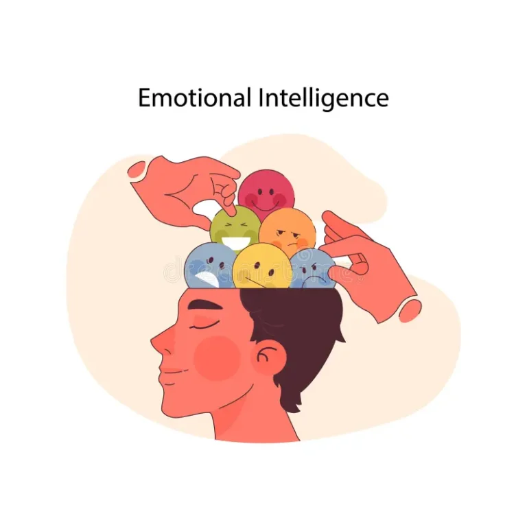 emotional-intelligence-concept-flat-vector-illustration-serene-profile-mind-opened-to-array-emotions-each-carefully-301026448